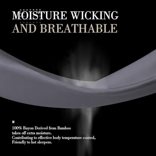WishSmile Body Cooling Pillowcase Long Pillow Case Breathable Cool Silky Soft Rayon Derived from Bamboo Fabric, Hair and Skin Friendly, Dark Grey, 1 Pack, 20x54IN - Image 4