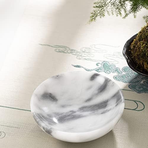4.72 Inch Mini Decorative Bowls, Natural Small Marble Decorative Bowls for Home Decor, Key Bowl, Coffee Tables Centerpiece, Soap Serving Bowl, Incense Burner, Smudge Bowl - Image 4