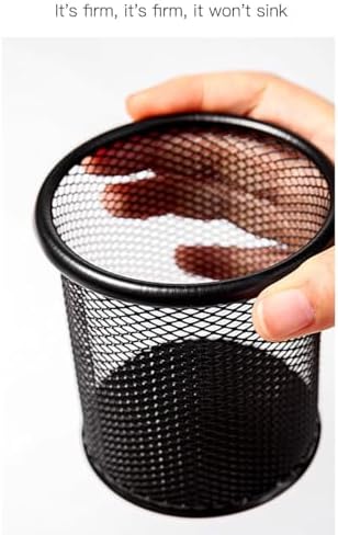 Mesh Metal Pen Holder, Round Pencil Cup Desk Organizer for Office & Home - Image 7