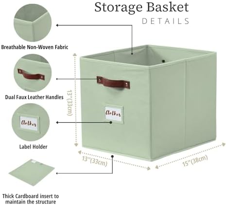 DECOMOMO Storage Bins, Storage Baskets for Shelves - Image 3