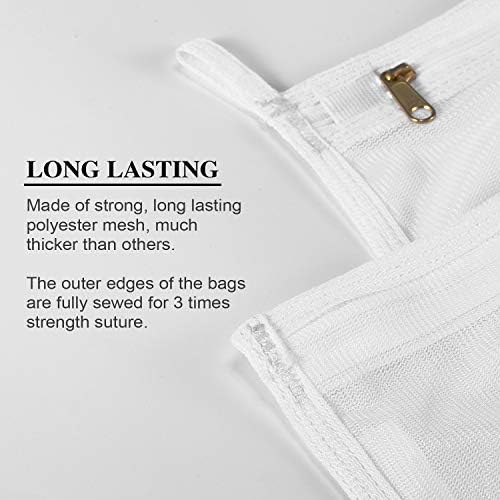 Fine Mesh Laundry Bags for Delicates, 3 Pack (2L+1M) Reusable Wash Bags with Sturdy Zippers, Durable Net Washing Bags for Lingerie, Bra, Sock, Underwear, Baby Clothes, Travel Organizer - Image 4