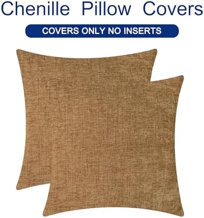 CaliTime Decorative Couch Throw Pillow Covers 16 X 16 Inches Apricot Brown - Image 6