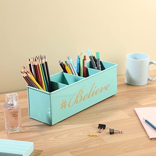 DUDKI Home Present Desk Organiser 4 compartments Decorative Pen Pencil holder/Vanity Kit/Travel Box/Makeup Box/Cosmetic Box/Storage Box/knife Holder/Spoon Holder-Gift Office Desk Décor - Image 7