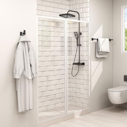 Angle Simple Towel Hook for Bathroom, Robe Coat Hook for Wall, Matte Black - Image 2