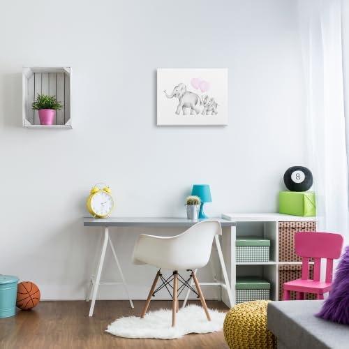 Stupell Industries Mama and Baby Elephants Stretched Canvas Wall Art, 16 x 1.5 x 20, Proudly Made in USA - Image 3