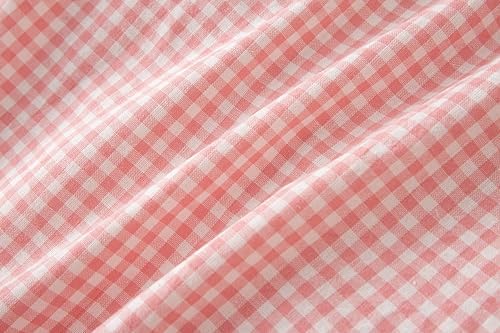 Vintage Gingham Apron for Women, Ruffle Straps, 2 Pockets, Soft Cotton, Apron Dress Style for Cooking & Baking - Image 7