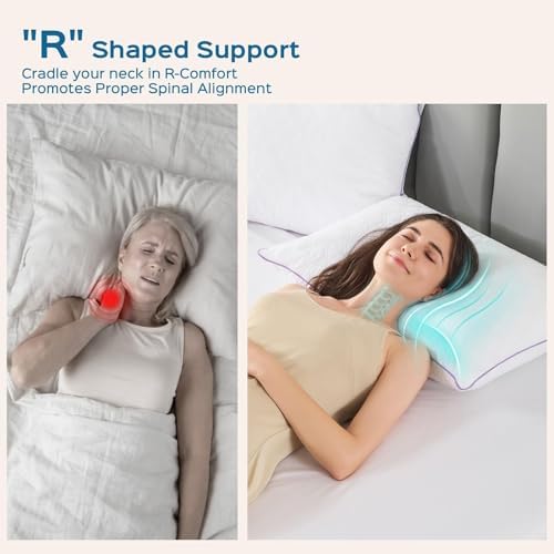 JOLLYVOGUE Pillows Standard Set of 4, Bed Pillow for Side, Back, and Stomach Sleepers, Down Alternative Filled Full Size Pillows, Luxury Hotel Quality and Machine Washable, 26" x 17", 4 Pack - Image 4