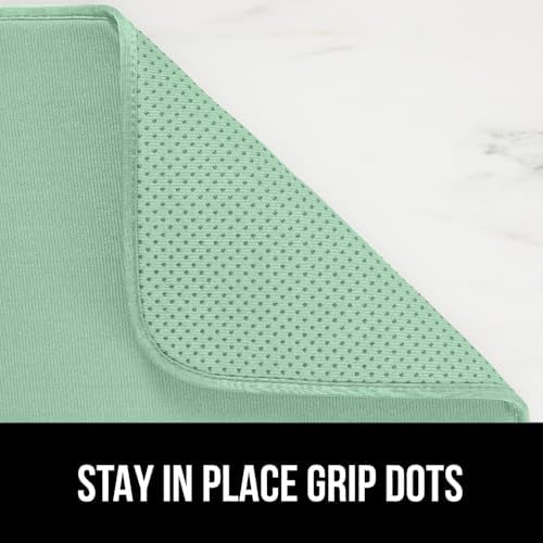 GORILLA GRIP Ultra Absorbent Microfiber Dish Drying Mat, 18x24, Mint - Image 4