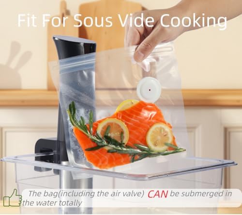 30p 11.8"X13.4" Upgraded Reusable Vacuum Seal Bags For Food + 2 Clips, BPA Free, 5X Longer Fresh, for Sous Vide, Freezer, Microwave, Odor-Resistant, Leak-Proof - Image 4