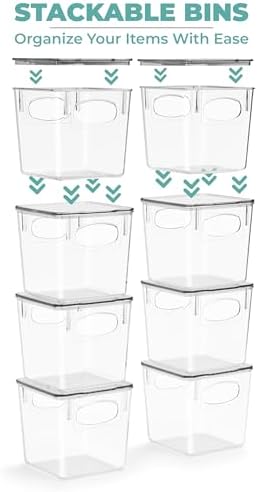 Sorbus Small Clear Plastic Storage Bins with Lids, Clear Stackable Storage Bins, Laundry Room Organizer Bins, Office, Classroom, Playroom, Bathroom, Laundry Room Organization and Storage (2 Pack) - Image 4