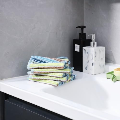 Oeleky Kitchen Dishcloths for Washing Dishes, Ultra Absorbent Dish Rags, Cotton Cleaning Cloths Pack of 16, 12x12 Inches (Mix-1, 12x12 inch) - Image 7