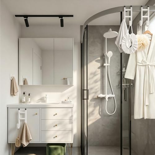 Over the Door Hooks, 4-Pack Scratch-Resistant Over the Door Hanger with Rubber for Hanging Towels, bags, Coats and Keys, Suitable for Most interior doors such as in bathroom, bedroom, and kitchen - Image 6