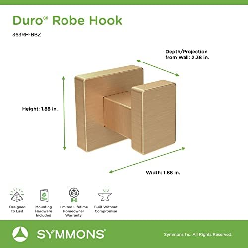 Symmons 363RH-BBZ Duro Wall-Mounted Robe Hook in Brushed Bronze - Image 3