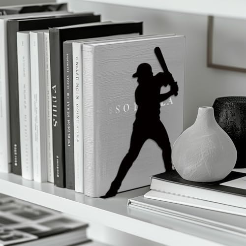 Peacoblue 5.3"x4.3"x7.9" Metal Bookends, Heavy Duty Book Ends for Shelves - Image 4