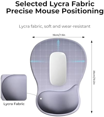EooCoo Mouse Pad with Gel Wrist Rest, Ergonomic Mousepad Wrist Alignment - Image 6