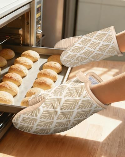 100% Thick Cotton Mini Oven Mitts Silicone Grip Diamond Gingham - Image 5