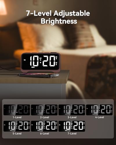 Kids Alarm Clock, Digital Alarm Clocks for Bedrooms,RGB Electric Desk Clock - Image 6