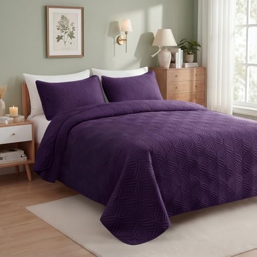 Whale Flotilla Soft Cal King Quilt Bedding Set, Lightweight Bedspreads - Image 3
