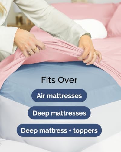 CGK Linens 2 Pack Extra Deep Full Fitted Sheets - Baby Pink - Image 7