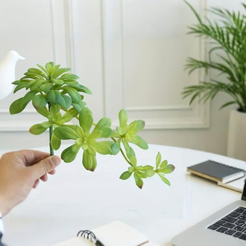 2pcs Artificial Succulent Plants, Realistic Large Fake Succulents, Artificial Hanging Ornaments for Decor - Image 2