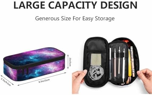 Yekiua Galaxies Space Pen Bag Universe Black Holes Elements Large Pencil Case Big Capacity Pencil Pouch Pencil Holder - Image 3