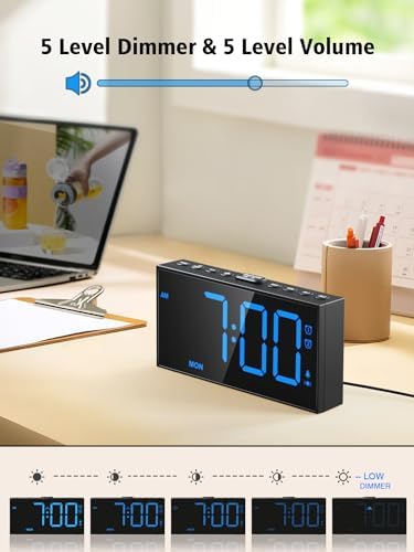 Vibrating Alarm Clock for Heavy Sleepers with Bed Shaker, 116dB Dual Alarms - Image 4