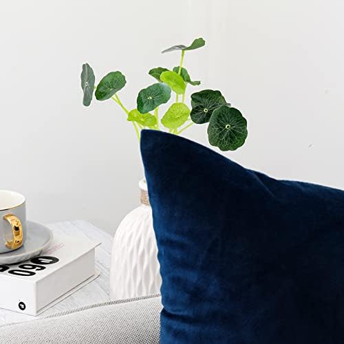 NiNi ALL Navy Blue Velvet Throw Pillow Covers 18x18 Pack of 2 Decorative - Image 3