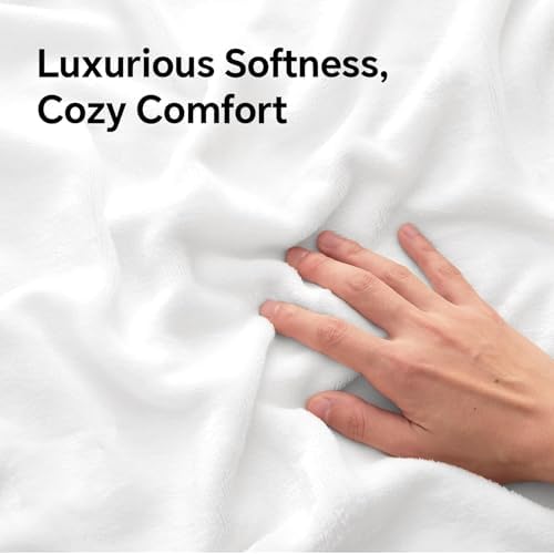BEDELITE Flannel King Size Pillow Cases Set of 2, Bright White, 20x36 in - Image 4