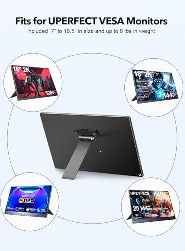 UPERFECT Portable Monitor VESA Stand with Hand Screw for 7-18.5 inch - Image 7