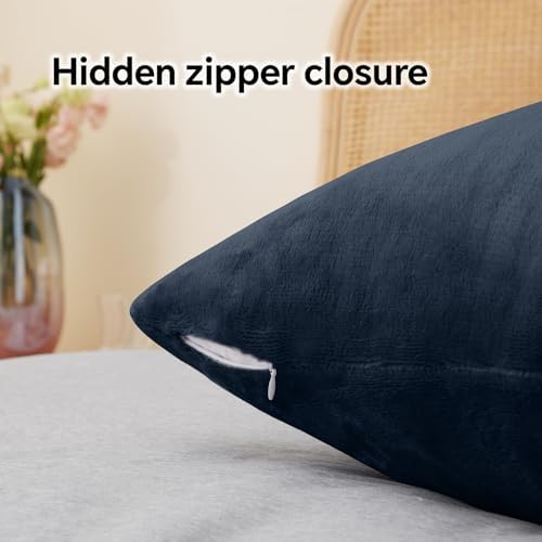 BEDELITE Flannel Pillowcases Standard Set of 2, Navy, 20x26 Inches - Image 6