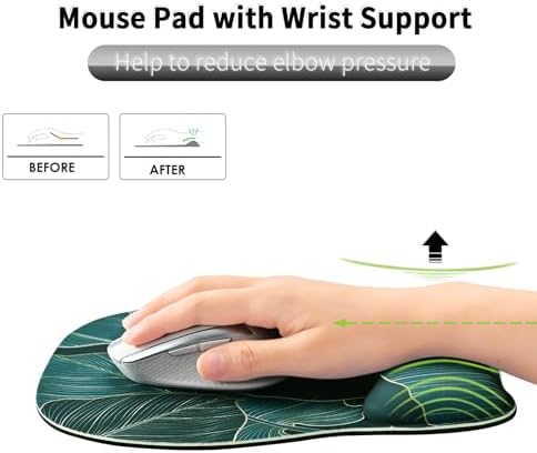EooCoo Ergonomic Mouse Pad with Wrist Rest, Memory Foam Support Mousepad - Image 7