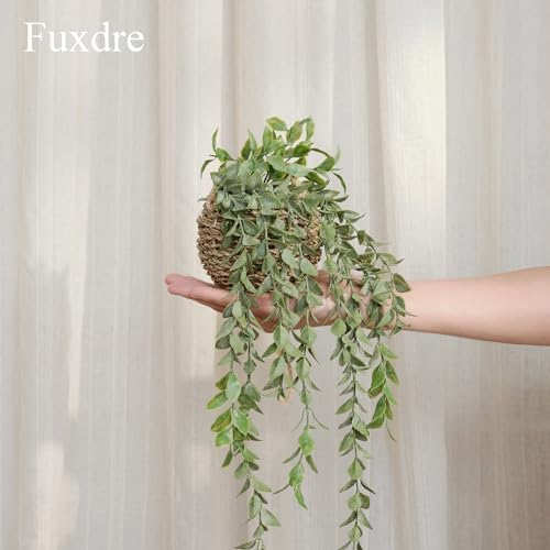 3 Pack Mini Artificial Hanging Greenary Fake Hanging Plants in Basket for Wall Living Room Decor Bathroom Shelf Home Indoor - Image 4