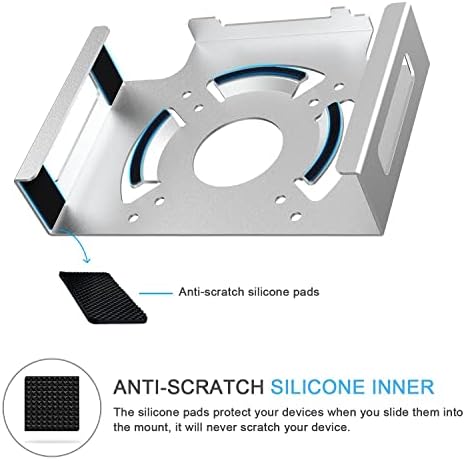 IFCASE Under Desk, Vesa, Wall Mount for Mac mini 2018-2023 M1 M2 (Silver) - Image 5