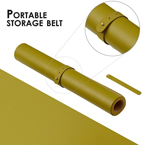 Cork Desk Mat - Dual-Sided Desk Pad for Office and Home - Desk Organization and Accessories - Ideal for Large Mouse Pad and Desk Mats on Top of Desks(Olive Green,80cmx 40cm) - Image 4