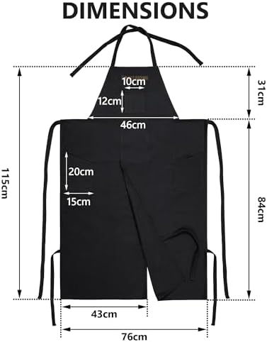 Full Coverage Pottery Apron Split Leg - 100% Cotton Canvas Potter's & Ceramics Aprons with Pockets for Women & Men - Image 4