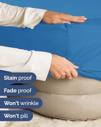 CGK Linens 2 Pack Extra Deep Twin Fitted Sheets - Royal Blue - Image 5