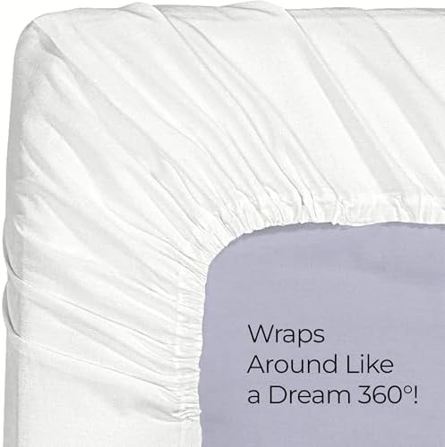 Twin XL Fitted Sheet, Ultra Soft Fits Up to 15 Inch Deep Pocket, White - Image 6