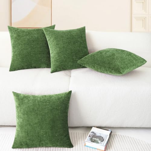 CaliTime Decorative Couch Throw Pillow Covers 18 X 18 Inches Forest Green - Image 6