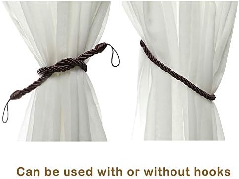 BEL AVENIR Curtain Tiebacks Ropes Tie-Backs,Handmade Holdbacks(Purple,4P) - Image 5