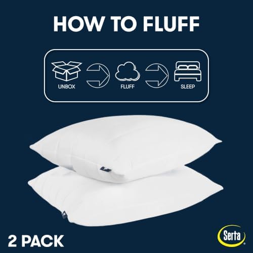Serta Down Illusion Balanced Support Cotton Pillows, King (2 Pack) - Image 5