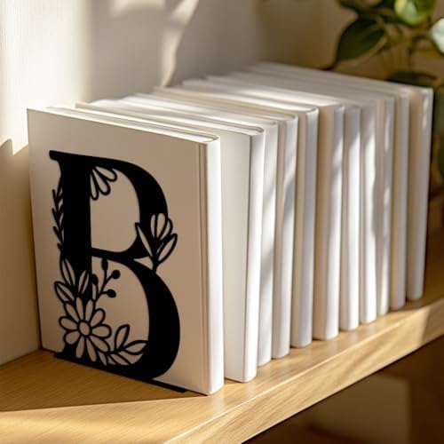 Peacoblue 5.3"x4.3"x7.1" Metal Bookends, Heavy Duty Book Ends for Shelves - Image 4