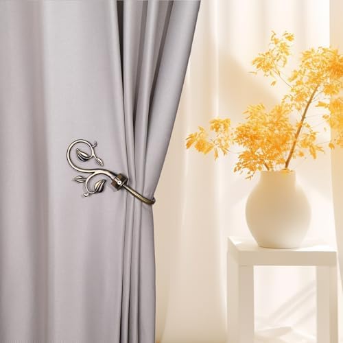 SUQ I OME Leaf Shaped Curtain Holdbacks, Bronze, 1 Pair - Image 4