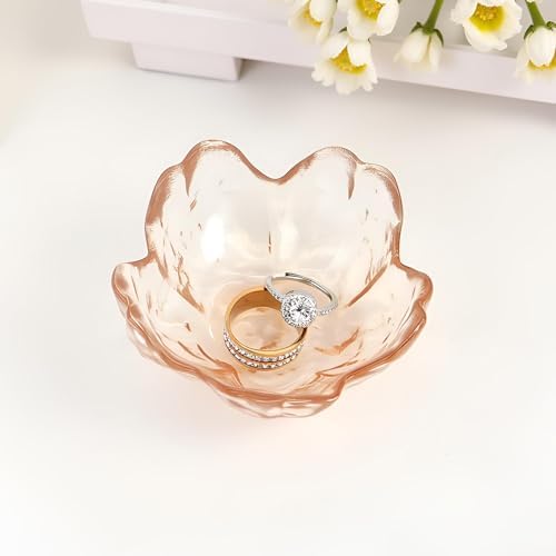 Crystal Orange Flower Ring Dish Jewelry Tray - Image 5