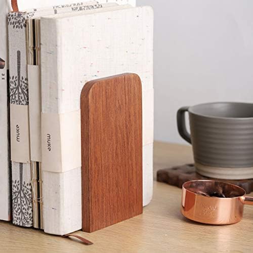 muso wood Sapele Book Ends for Shelves, 1 Pair - Image 5