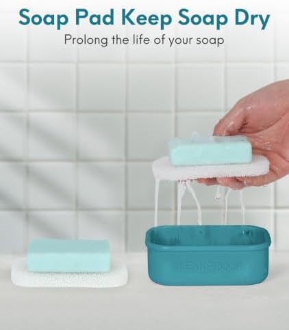 Quatish Compact Leakproof Travel Soap Case, Bar Soap Holder, Bluegreen - Image 4