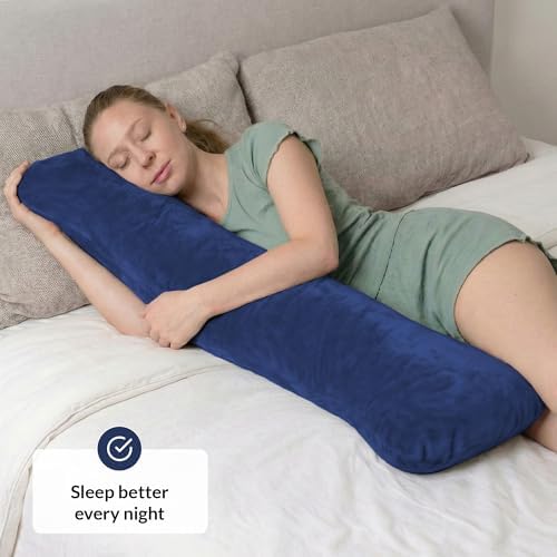 ODOXIA Weighted Pillow for Adults 6.5lbs (41" x 12") | Sleep Better & Feel Calm | Weighted Body Pillow for Stress Relief | Sleeping Hugging Pillows for Adults | Helps to Focus - Image 2
