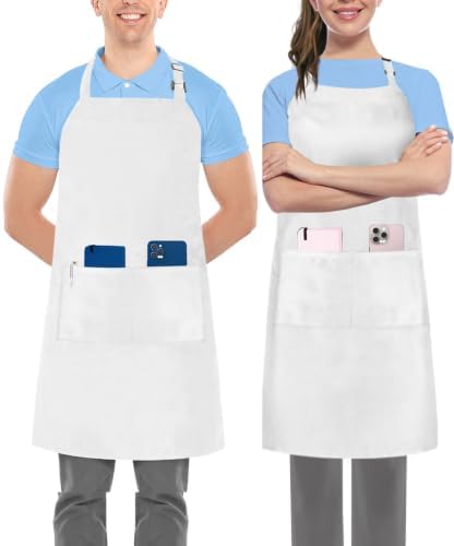 Utopia Kitchen Bib Aprons 2 Pack Adjustable With 2 Pockets by UTOPIAKITCHEN