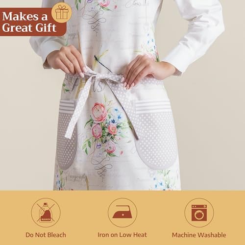 Maison d' Hermine Aprons for women with Pocket 100% Cotton (27.50"x31.50") - Image 5
