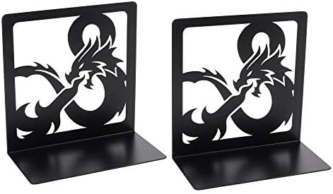 Dragon Book Ends, Heavy Duty Metal Bookends for Shelves by rongjijewelry