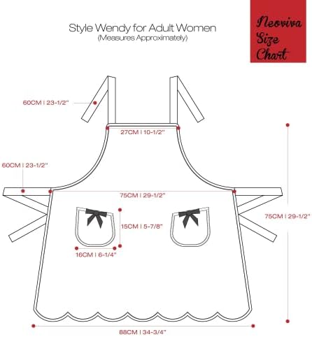 NEOVIVA Kitchen Aprons for Women with Pockets,Cooking Aprons for Women - Image 6